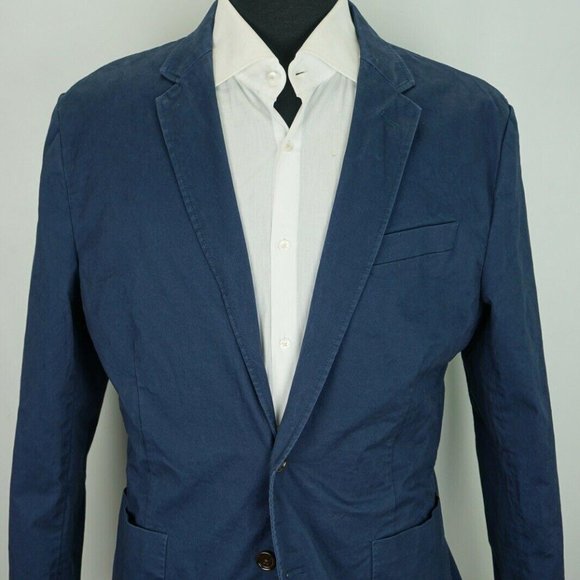 Jcrew Solid Blue Modern Recent cotton jacket